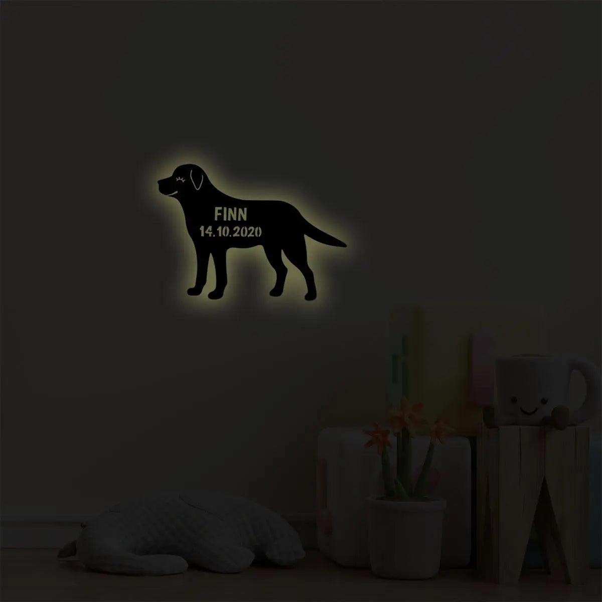 Nachtlicht Hund mit Personalisierung