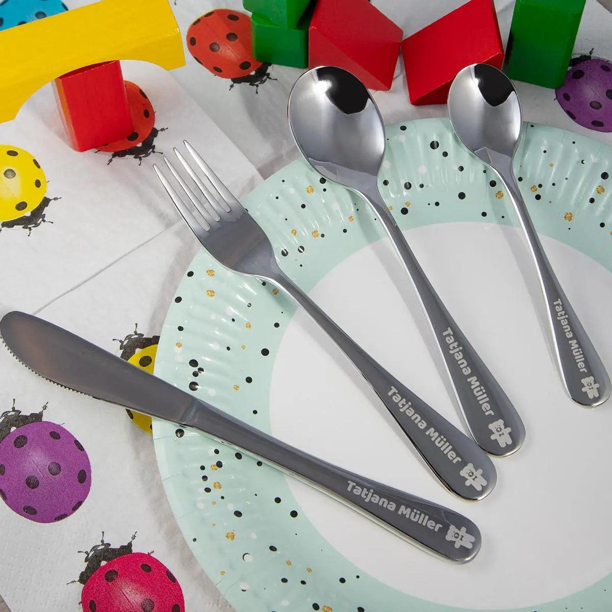 Kinderbesteck „Classic“ mit Gravur (4-teilig)