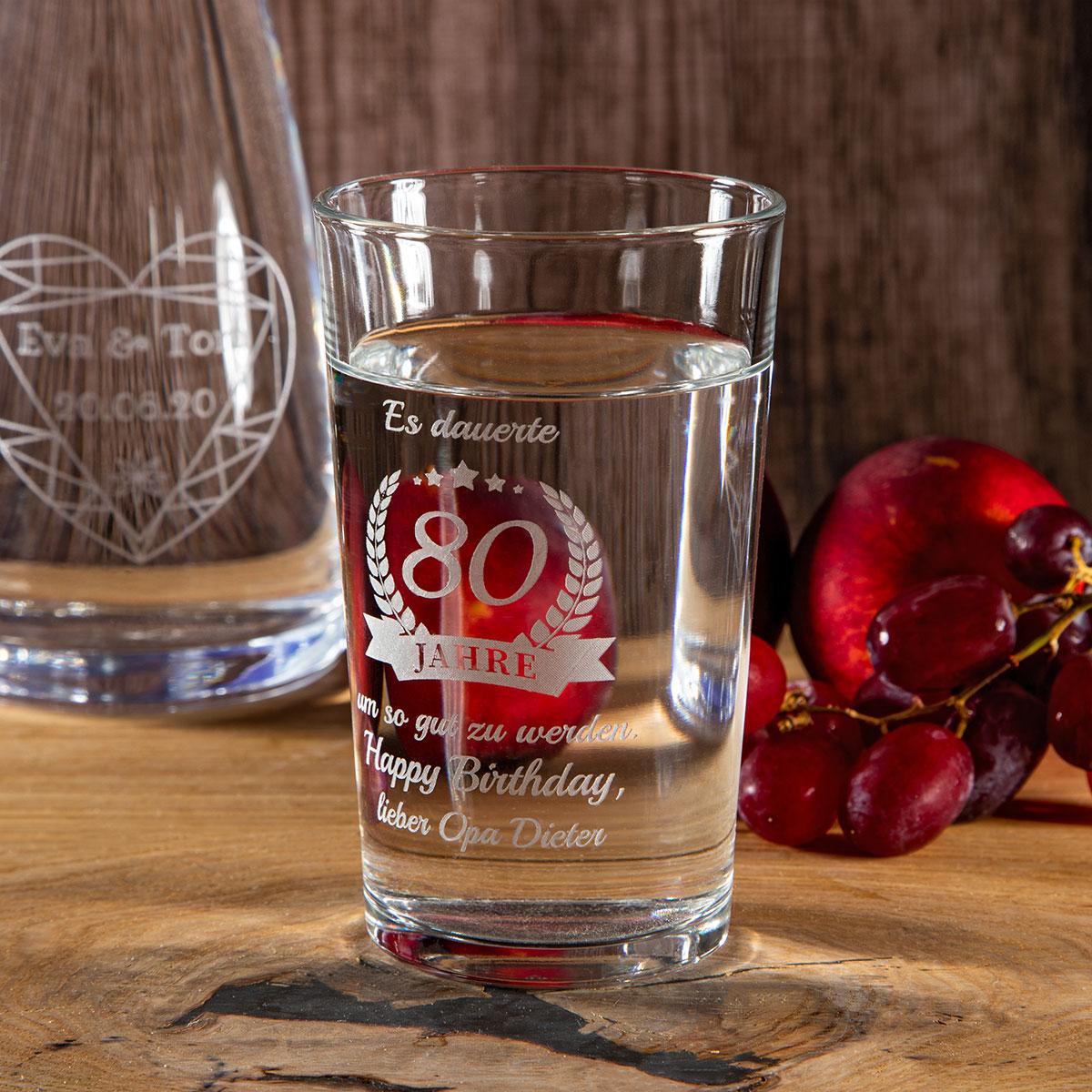 Wasserglas "Icon small" mit Gravur - personalisiert