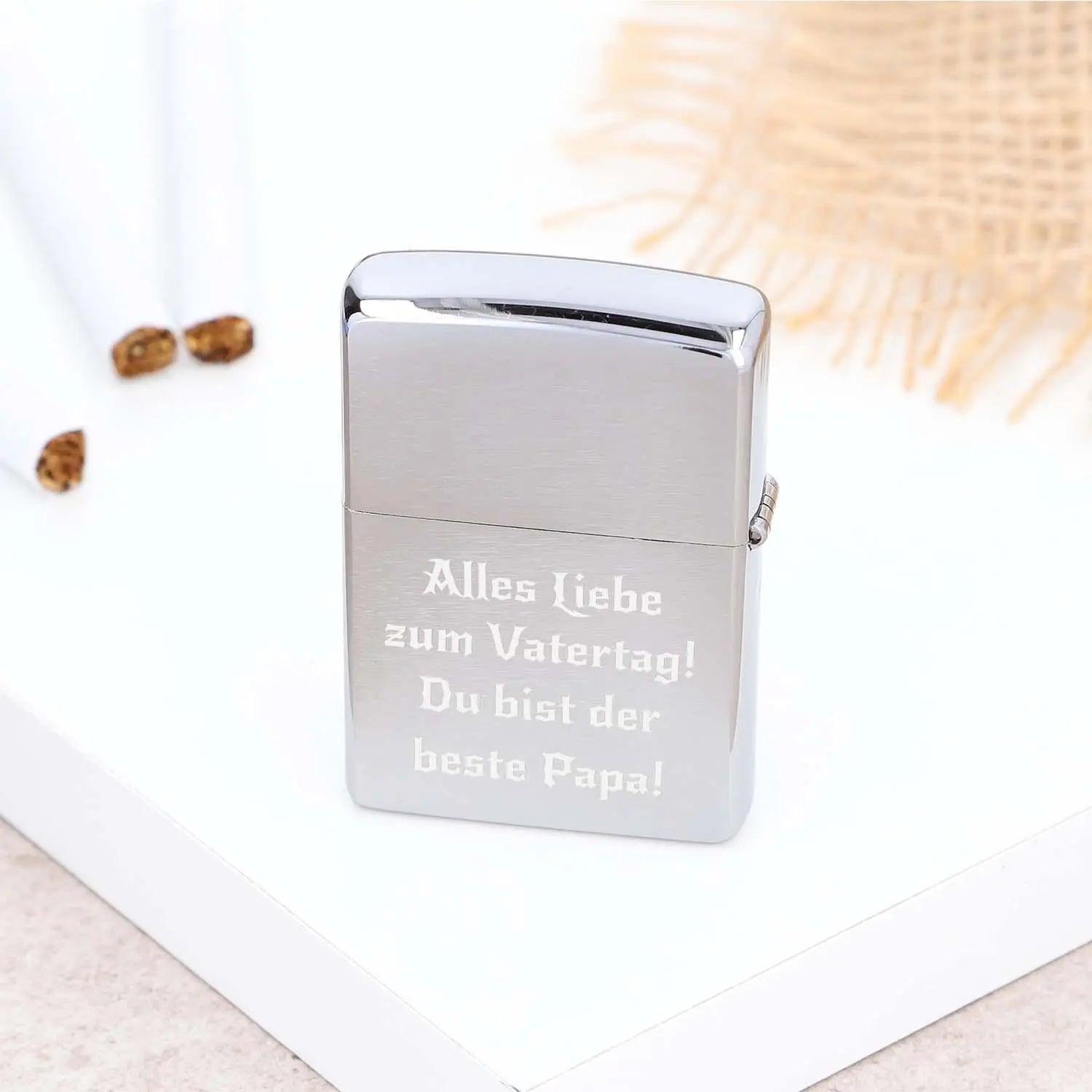 Premium Zippo Adler mit Gravur - originales windfestes Benzinfeuerzeug