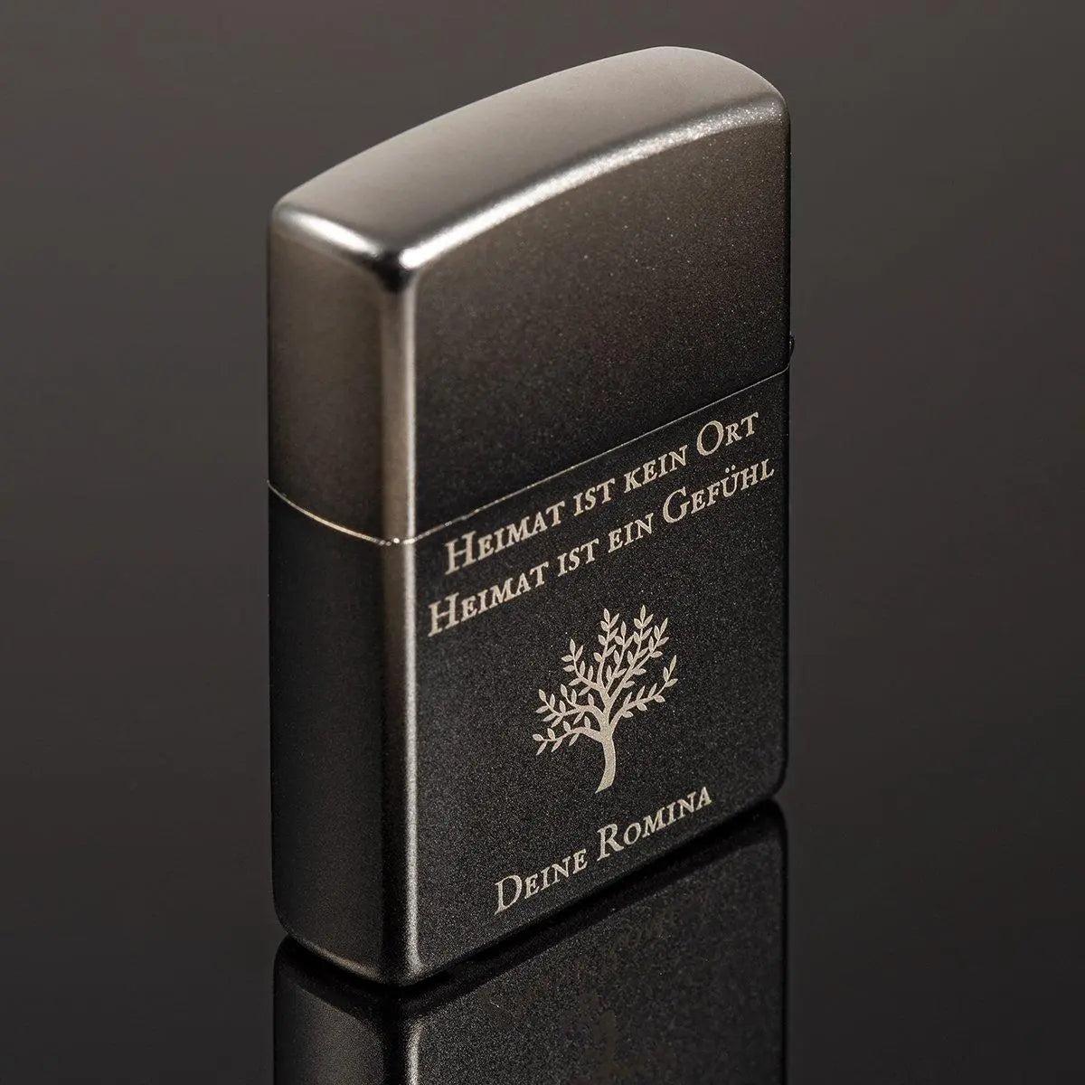 Premium Zippo Hirsch mit Gravur - originales windfestes Benzinfeuerzeug