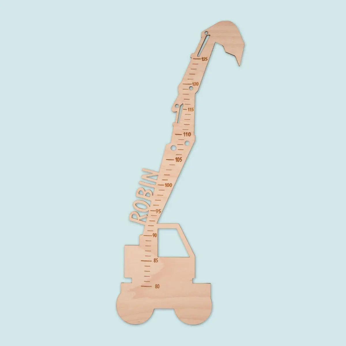Messlatte Bagger mit Personalisierung