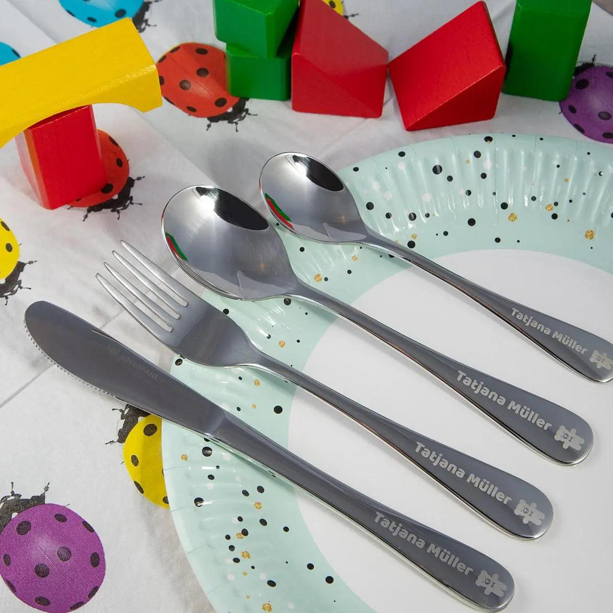 Kinderbesteck 4-teilig mit Gravur "Classic"