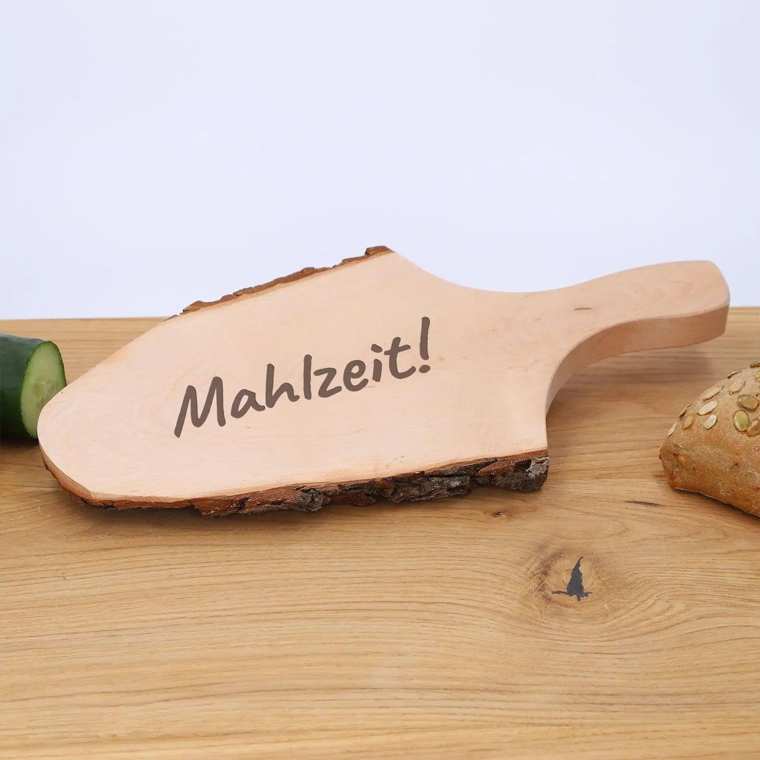Rindenbrett mit Griff (Modell "Small", inkl. Gravur)