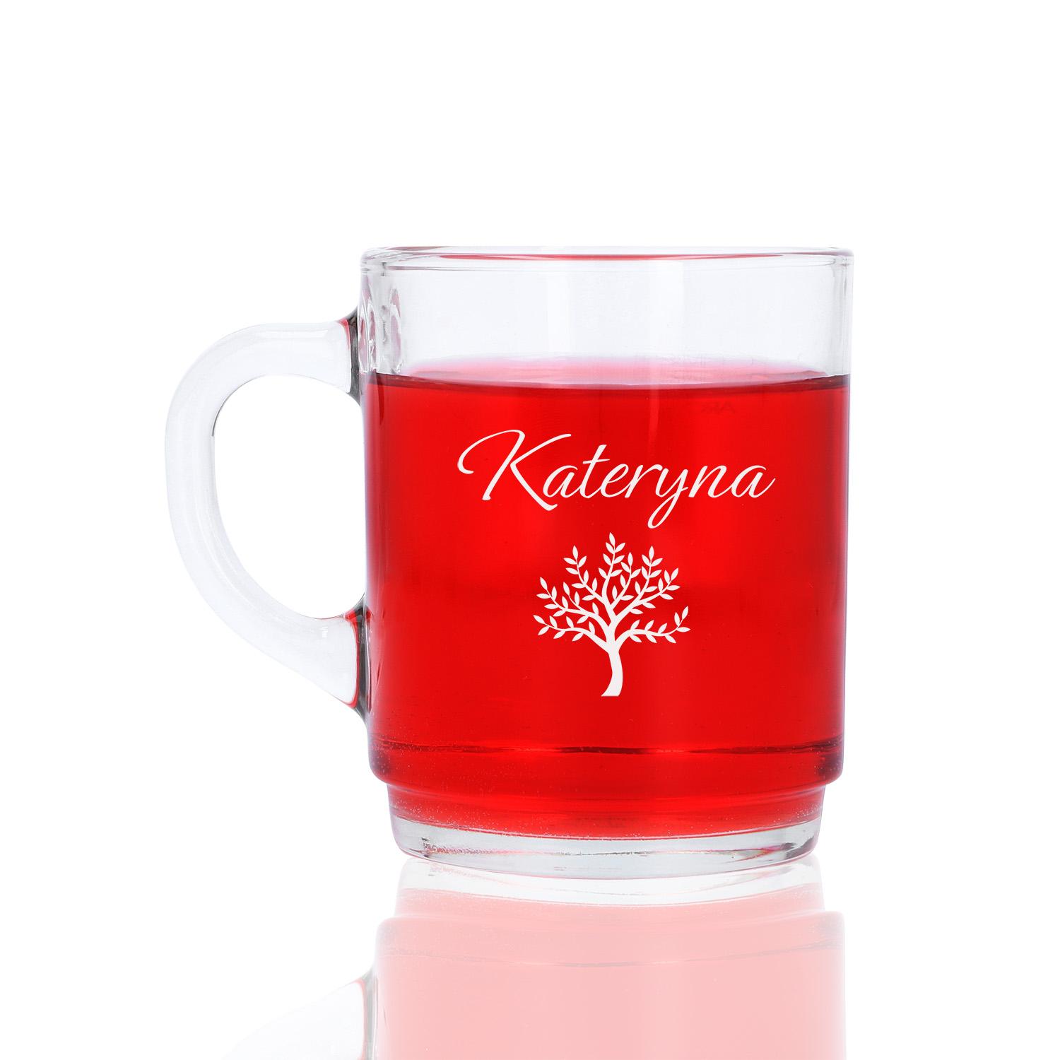 Teeglas "Kanpur" mit Gravur und Henkel - personalisiert