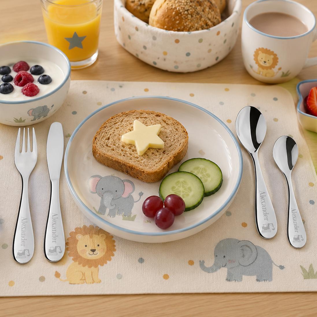 Amefa Kinderbesteck 4-teilig mit Gravur FUN