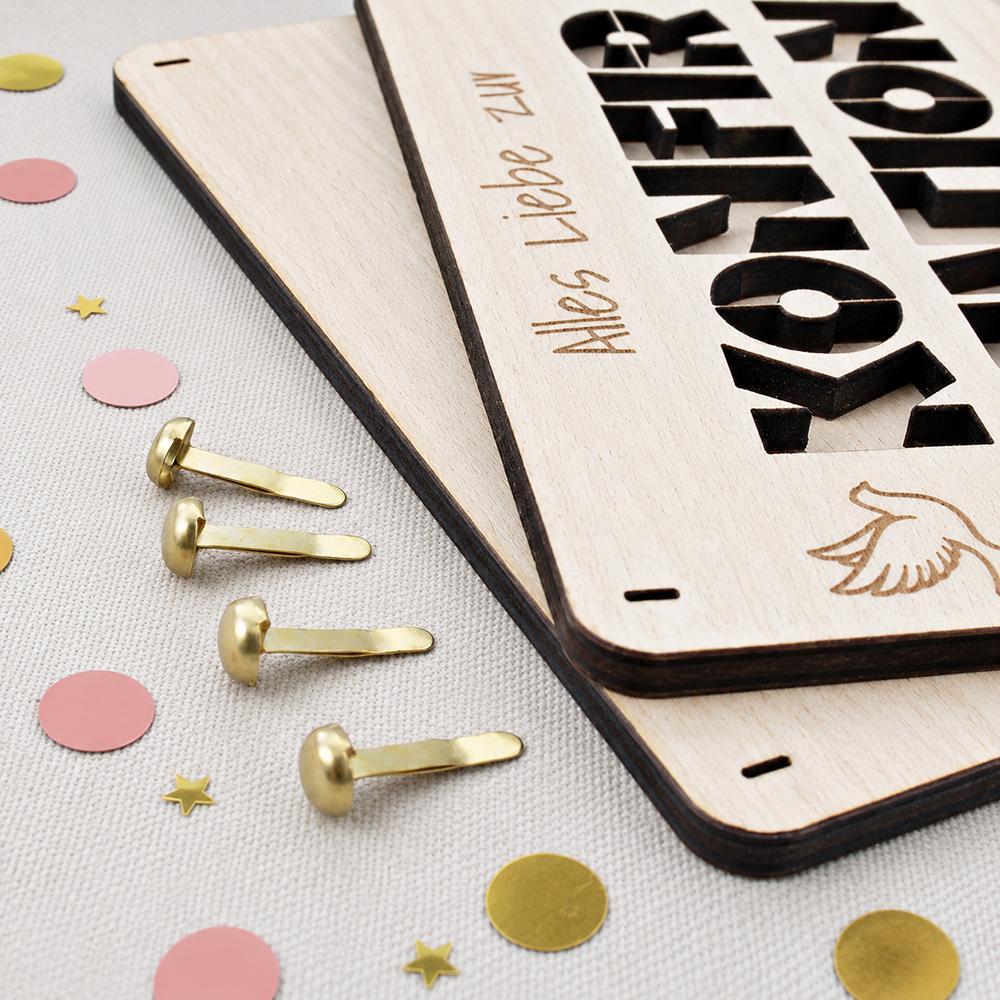 Geldgeschenk fuer Reisen aus Holz - Originelle Geschenkverpackung fuer Urlaub, Flitterwochen & Reisekasse