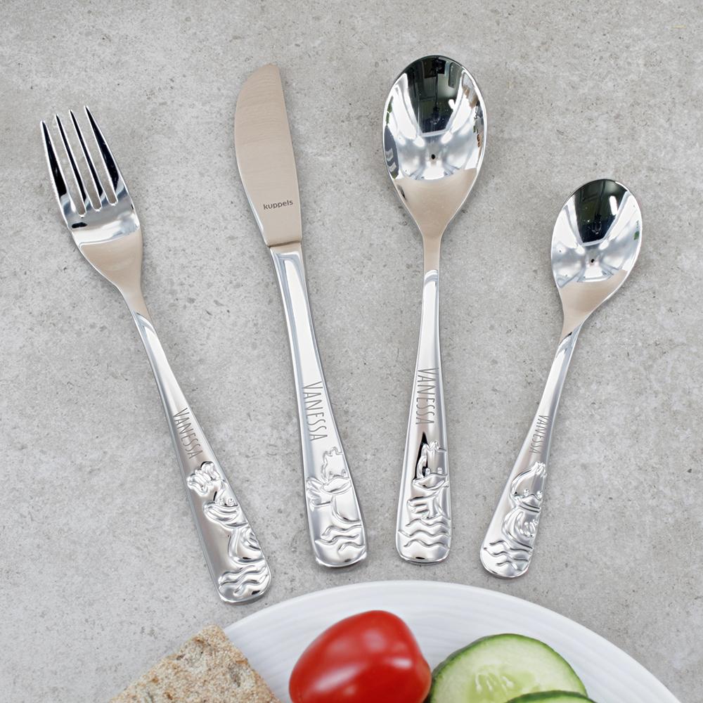 Amefa Kinderbesteck 4-teilig mit Gravur DUCK