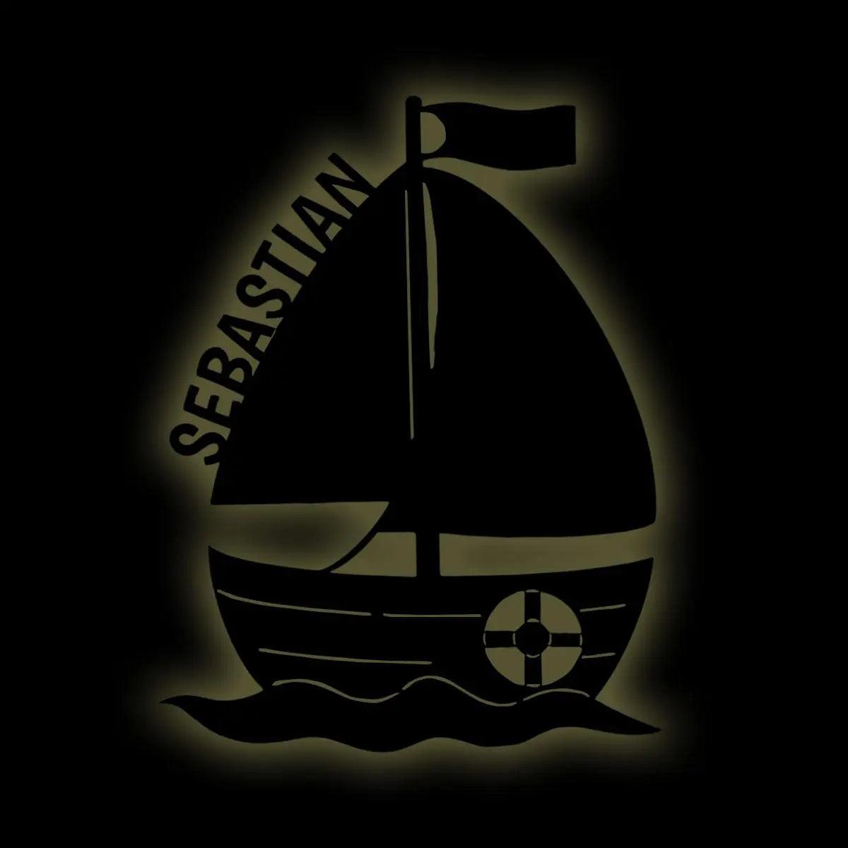 Nachtlicht Boot mit Personalisierung