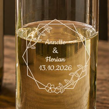 Weinstange 0,5 l mit Gravur - personalisiertes Schoppenglas