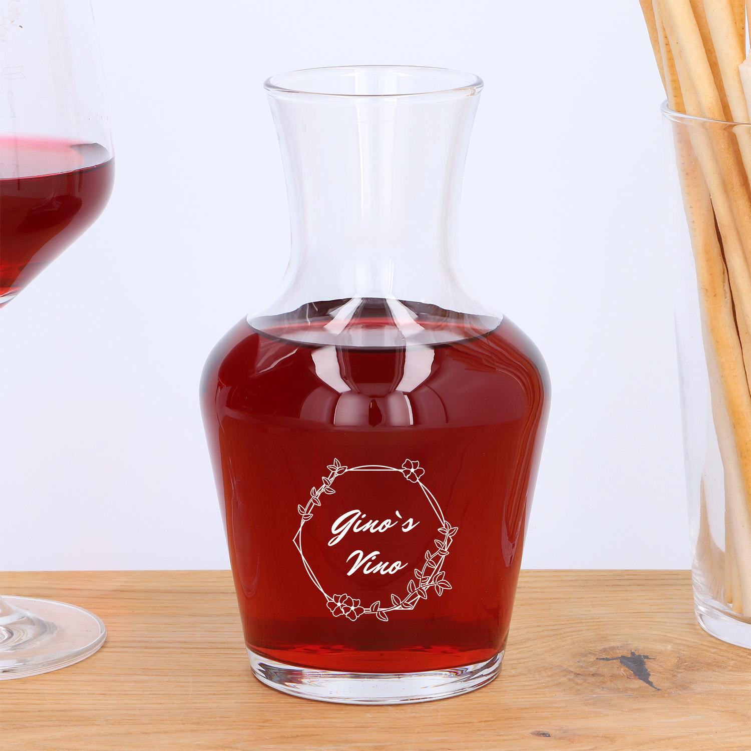 Karaffe "Carafon Vin" 0,6 Liter mit Gravur - personalisiert