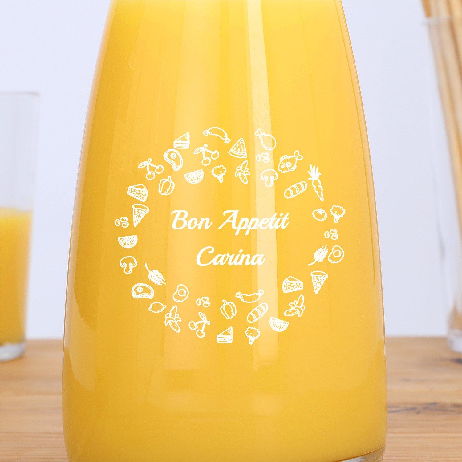 Karaffe "Waterdrop" 1,0 Liter mit Gravur - personalisiert