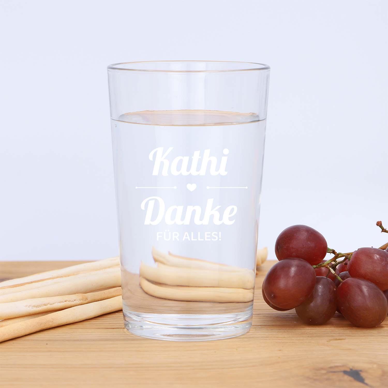 Wasserglas "Icon small" mit Gravur - personalisiert
