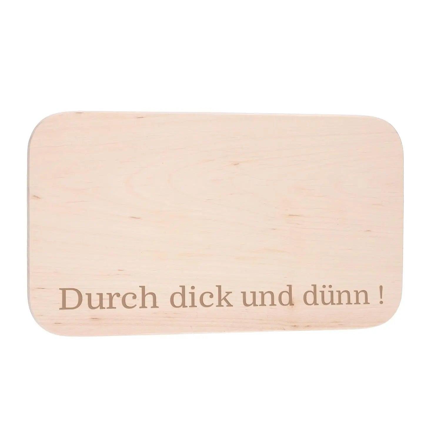 Kleines Schneidebrett mit Gravur aus Erle