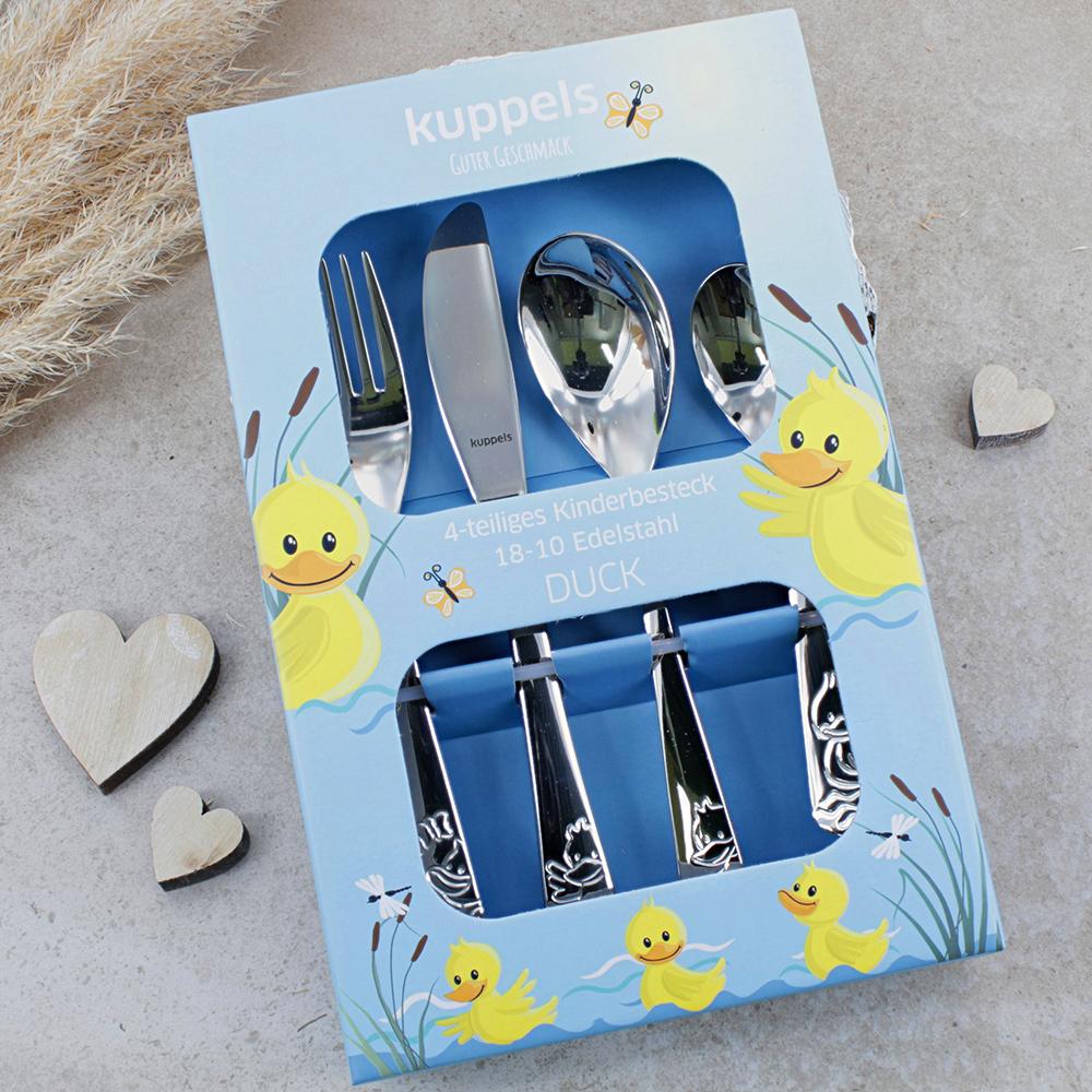 Amefa Kinderbesteck 4-teilig mit Gravur DUCK