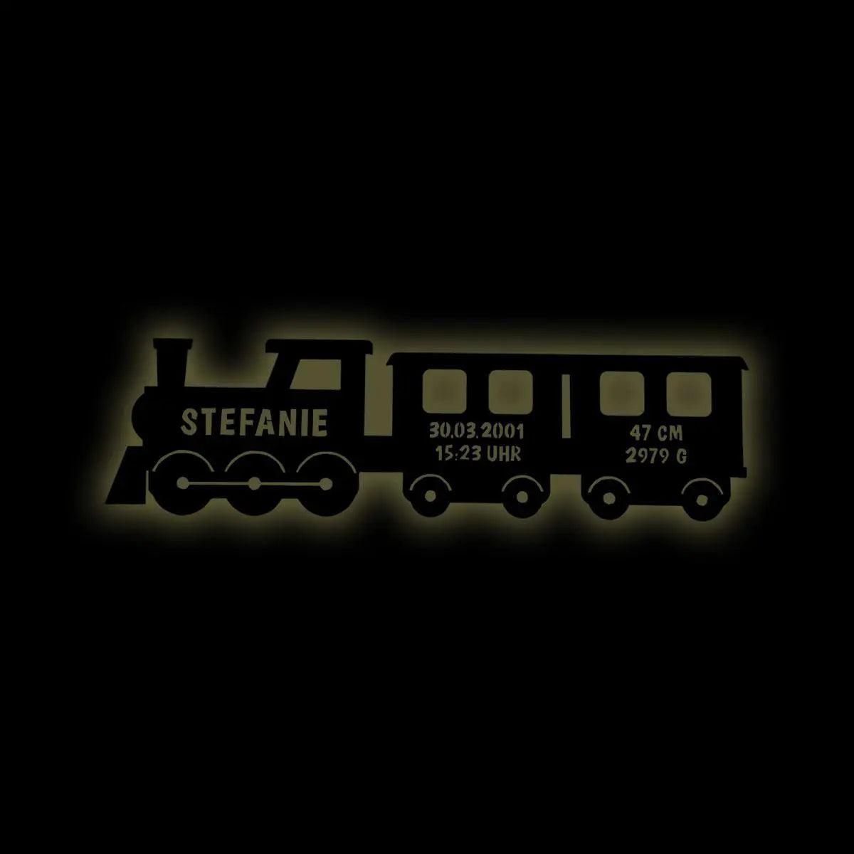 Nachtlicht Lokomotive mit Personalisierung