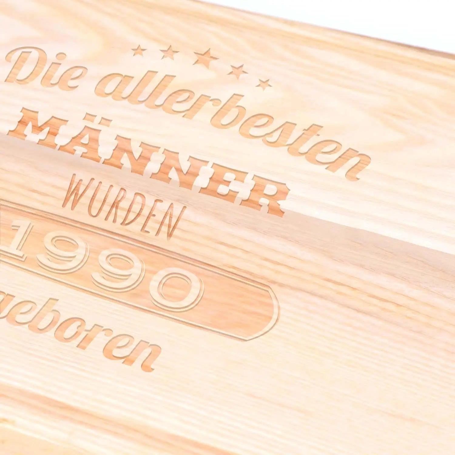 Deluxe Schneidebrett mit Gravur aus Esche