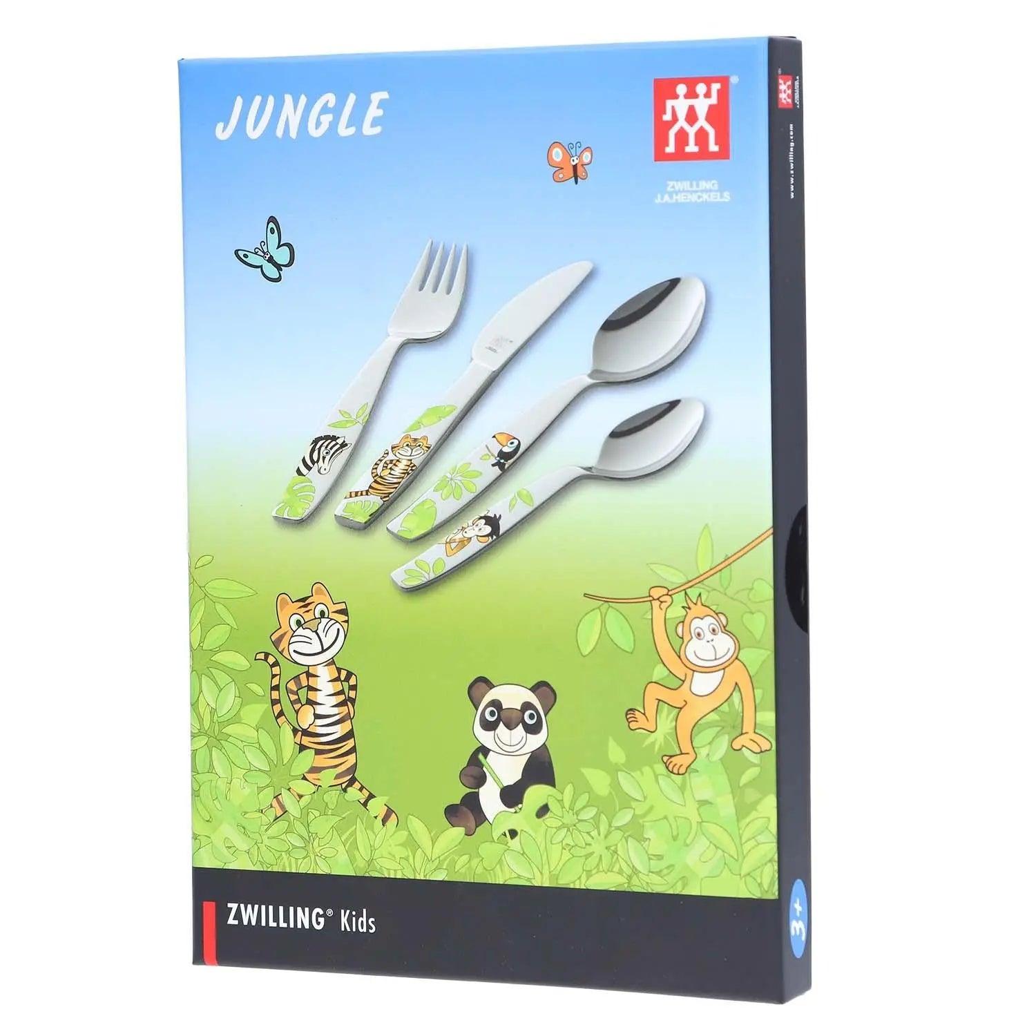 ZWILLING® Kinderbesteck 4-teilig mit Gravur "Jungle"
