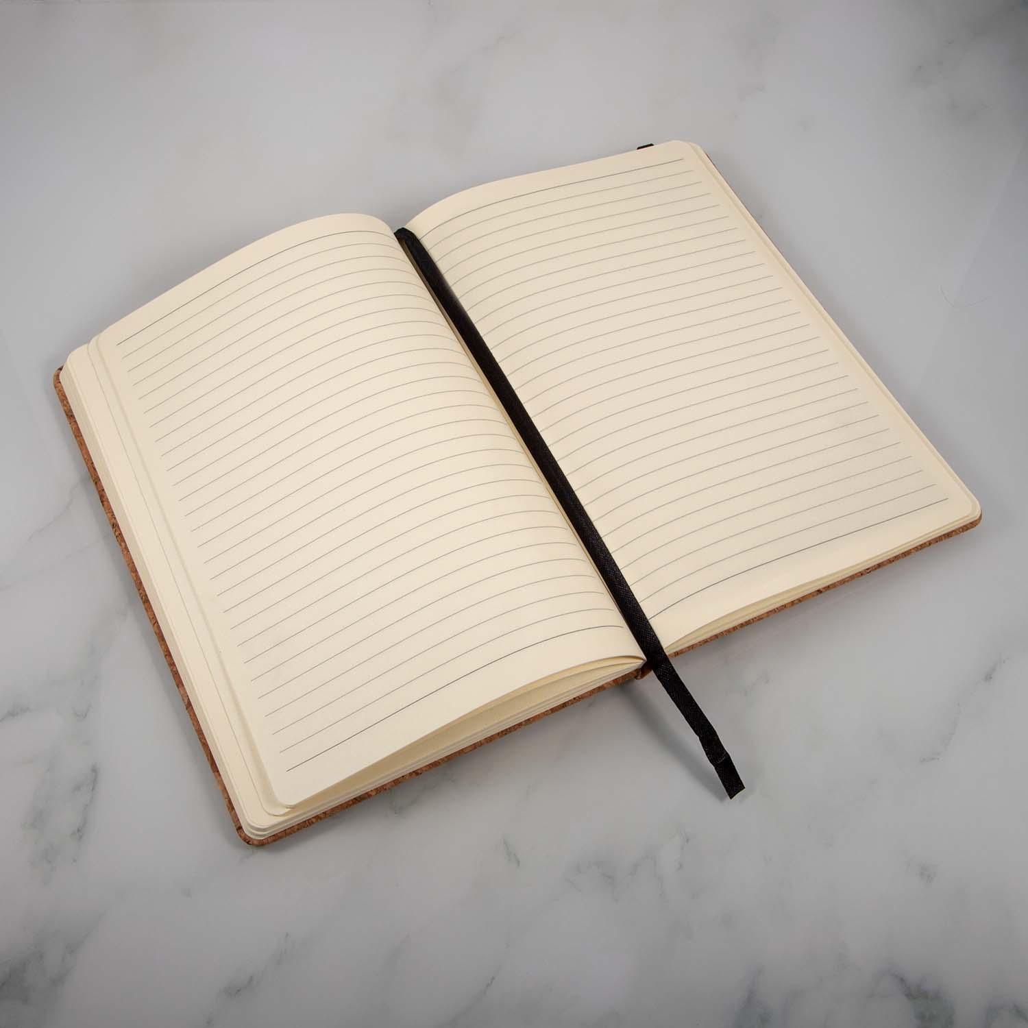 Notizbuch Kork personalisiert mit Gravur - Notizbuch mit Namen